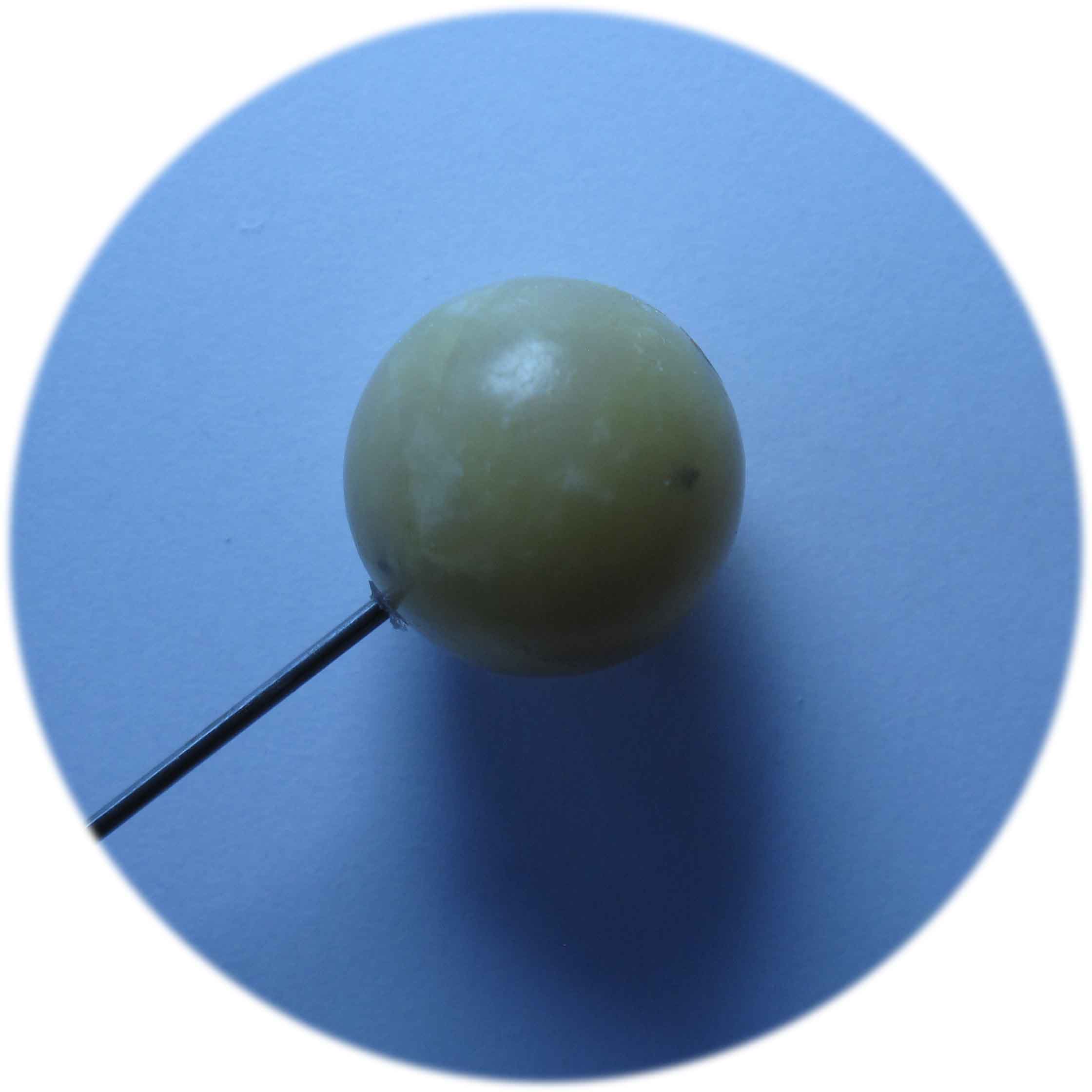 Jade, olivfarben, Kugel 12 mm
